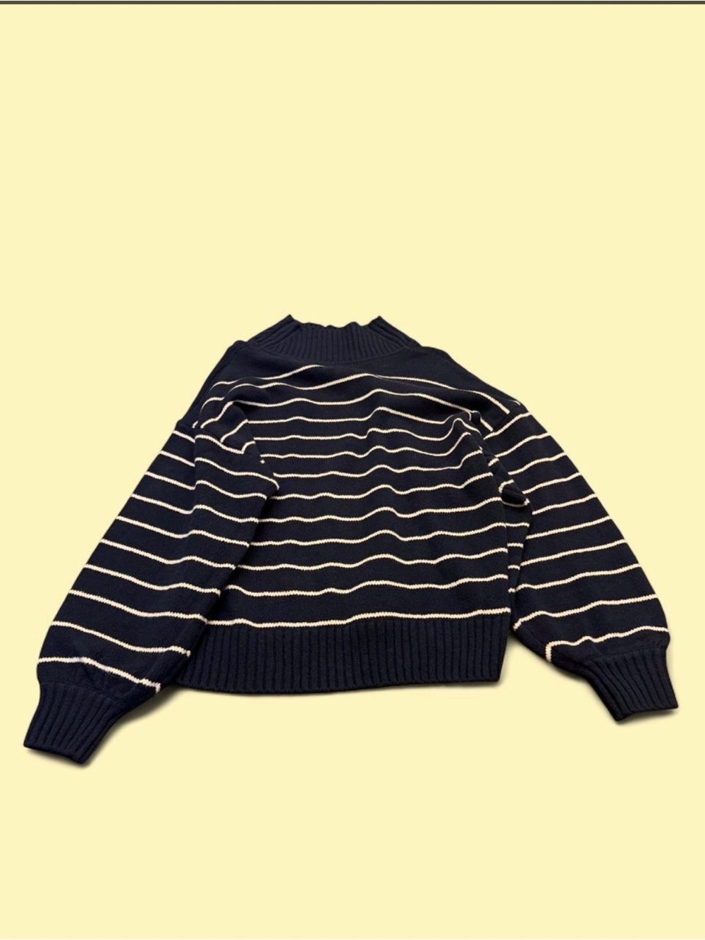 GAP Navy & White Striped Turtleneck Sweater